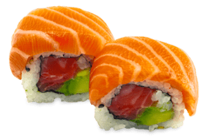 Uramaki salmón con filetes