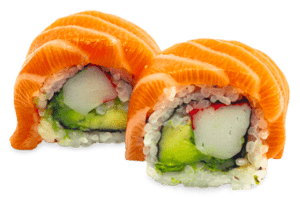 Uramaki surimi con filetes