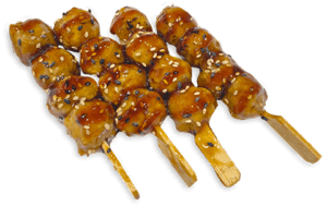Brochetas Tsukune
